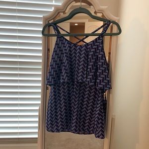 S Charming Charlie’s red, white, and blue tank top